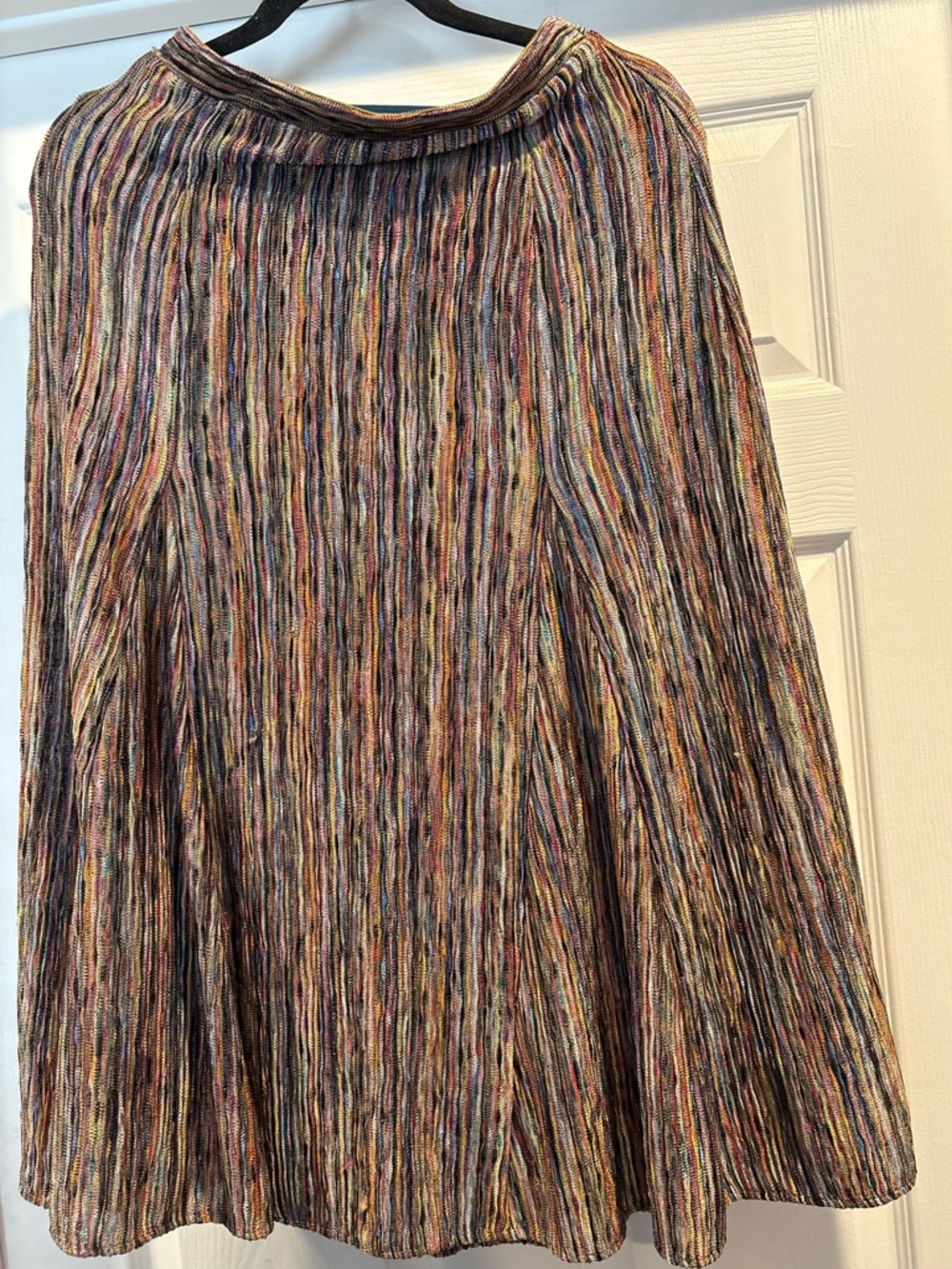 Anthropologie Maeve Freya Midi Skirt Multicolor Boho Pleated Elastic Waist - Picture 8 of 8